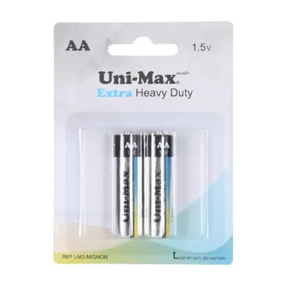 نمایش جزئیات باتری قلمی یونی مکس مدل Extra Heavy Duty R6P بسته 2 عددی