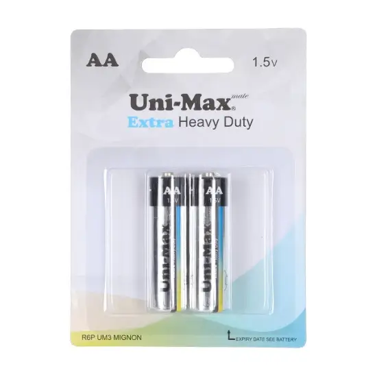 تصویر باتری قلمی یونی مکس مدل Extra Heavy Duty R6P بسته 2 عددی