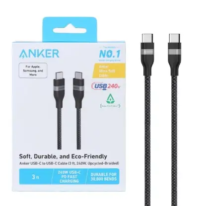 نمایش جزئیات کابل تبدیل USB-C به USB-C انکر مدل A82E2611