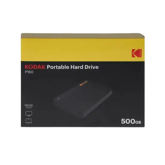 تصویر هارد اکسترنال کداک مدل P160 ظرفیت 500 گیگابایت