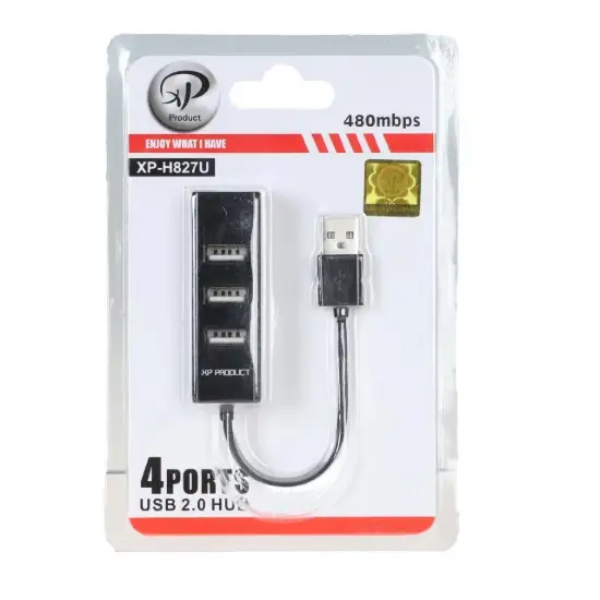 تصویر هاب 4 پورت USB2.0 ایکس پی پروداکت مدل XP-H827U