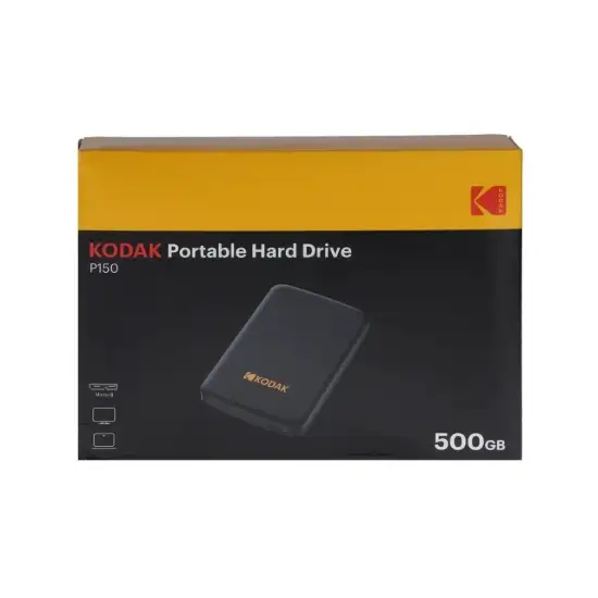 تصویر هارد اکسترنال کداک مدل P150 ظرفیت 500 گیگابایت