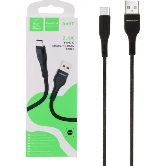 تصویر کابل تبدیل USB به USB-C دنمن مدل D06T 