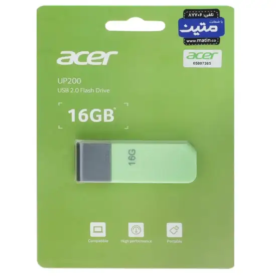 تصویر فلش مموری ایسر مدل UP200 USB2.0 ظرفیت 16 گیگابایت
