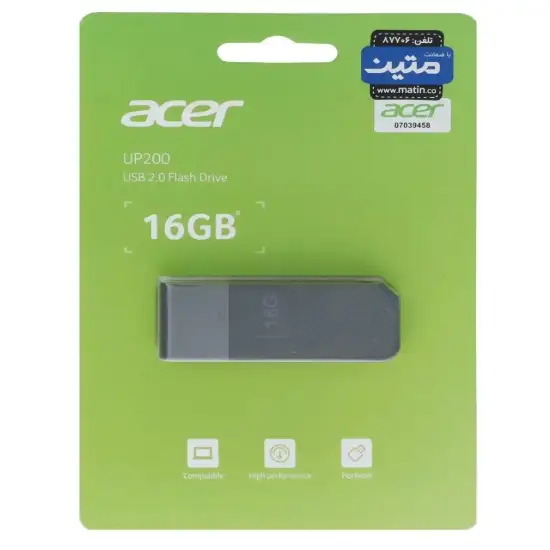 تصویر فلش مموری ایسر مدل UP200 USB2.0 ظرفیت 16 گیگابایت