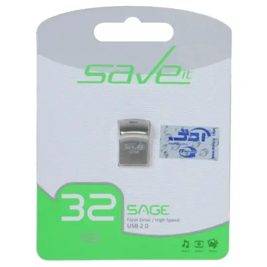 تصویر فلش مموری سیو ایت مدل SAGE USB2.0 ظرفیت 32 گیگابایت