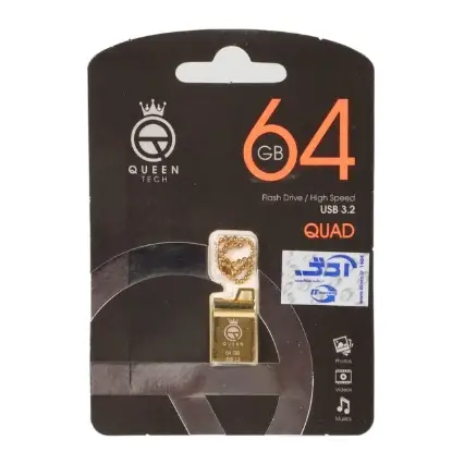 نمایش جزئیات فلش مموری کوئین تک مدل QUAD USB3.2 ظرفیت 64 گیگابایت