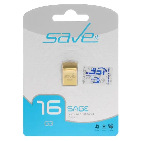تصویر فلش مموری سیو ایت مدل Sage USB2.0 ظرفیت 16 گیگابایت
