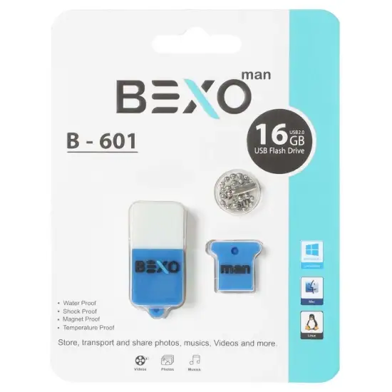 تصویر فلش مموری بکسو مدل B-601 USB2.0 ظرفیت 16 گیگابایت
