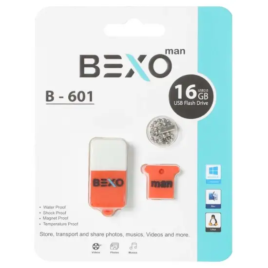 تصویر فلش مموری بکسو مدل B-601 USB2.0 ظرفیت 16 گیگابایت