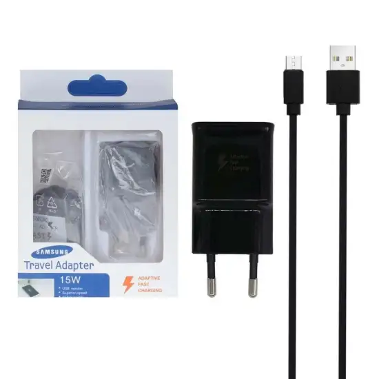 تصویر شارژر دیواری 10 وات دو پین مدل EP-TA200 به همراه کابل شارژ