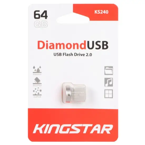 تصویر فلش مموری کینگ استار مدل Diamond KS240 USB2.0 ظرفیت 64 گیگابایت