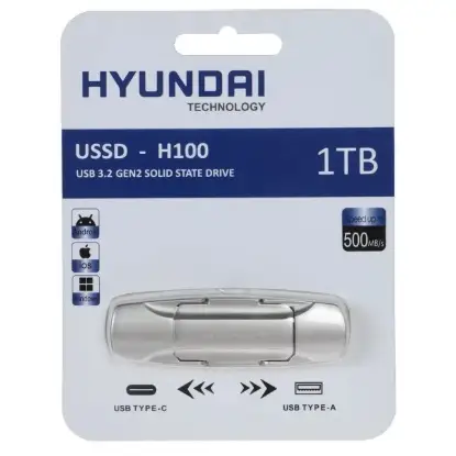 نمایش جزئیات هارد اس اس دی اکسترنال هیوندای مدل H100 ظرفیت 1 ترابایت
