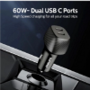 شارژر فندکی 60 وات دو پورت فیلیپس مدل DLP5522CC همراه با کابل تبدیل USB-C - تصویر دوم
