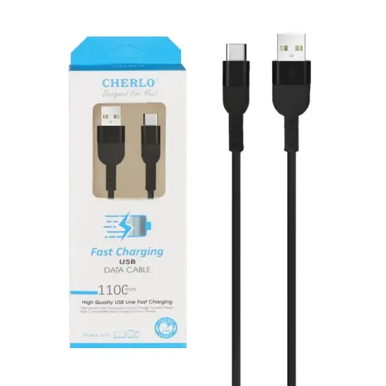 تصویر کابل تبدیل USB به USB-C چرلو مدل CH-TC06 طول 1.1 متر