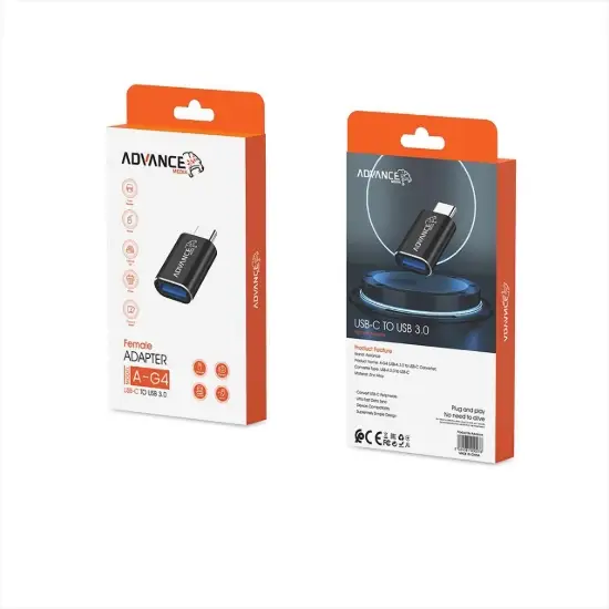 تصویر تبدیل USB به USB-C ادونس مدیا مدل A-G4