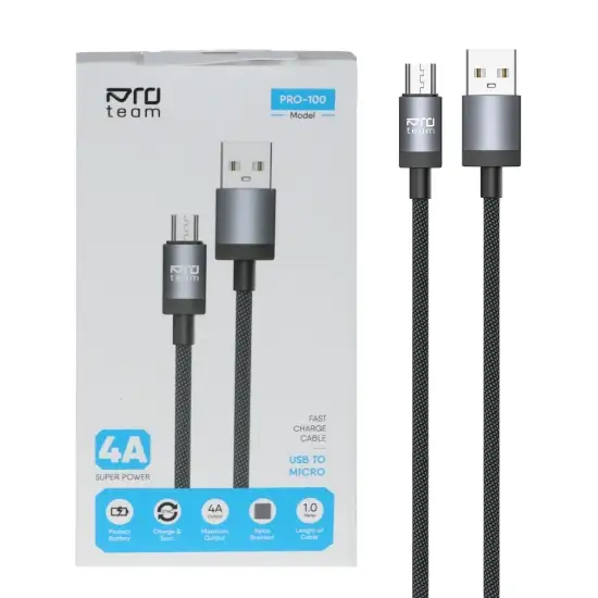 تصویر کابل تبدیل USB به MircoUSB مدل Pro-100