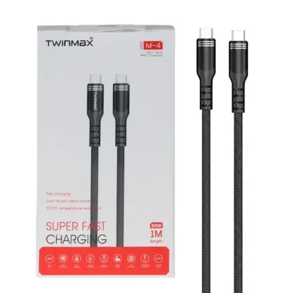 نمایش جزئیات کابل تبدیل USB-C به USB-C تویین مکس مدل M-4