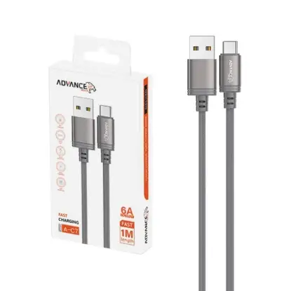 نمایش جزئیات کابل تبدیل USB به USB-C ادونس مدیا مدل A-C7