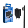 شارژر دیواری 30 وات فست تک پورت فیلیپس مدل DLP5312 همراه کابل تبدیل USB-C - تصویر یکم