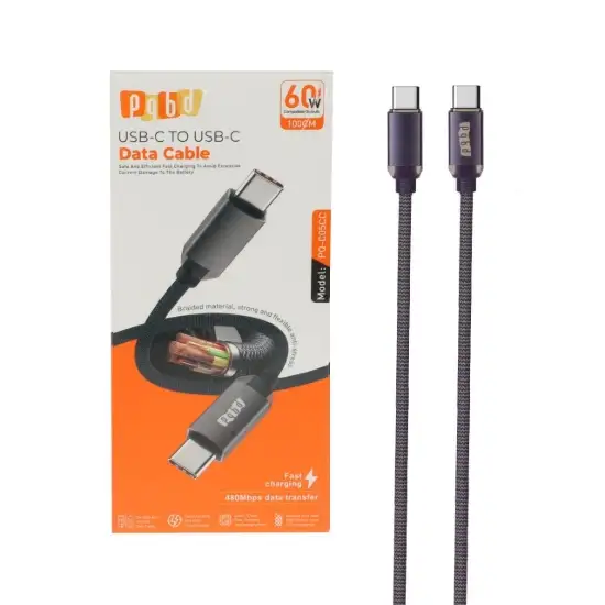 تصویر کابل تبدیل USB-C به USB-C پی کیو بی دی مدل PQ-C05CC