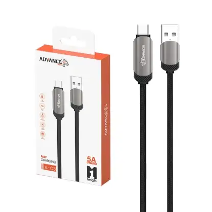نمایش جزئیات کابل تبدیل USB به USB-C ادونس مدیا مدل A-C3