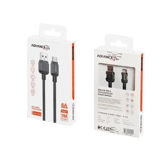 تصویر کابل تبدیل USB به USB-C ادونس مدیا مدل A-C6