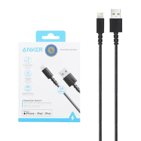 تصویر کابل تبدیل USB به لایتنینگ انکر مدل A8012H12