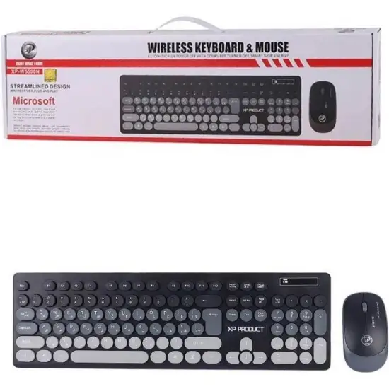 تصویر ماوس و کیبورد بی سیم ایکس پی پروداکت مدل XP-W3000U