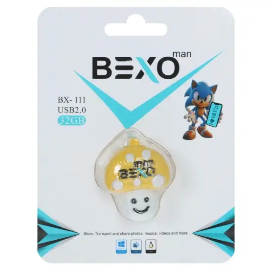 تصویر فلش مموری بکسو مدل  BX-111 USB2.0 ظرفیت 32 گیگابایت عروسکی