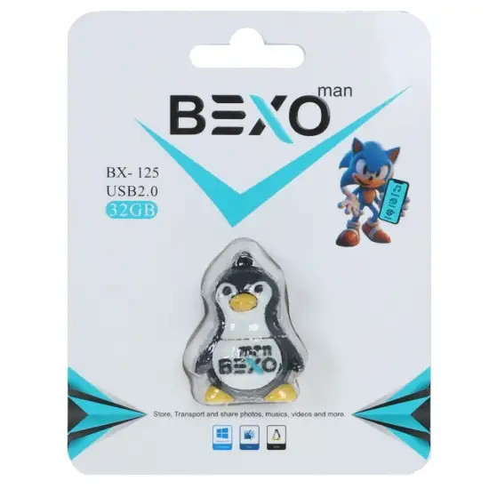 تصویر فلش مموری بکسو مدل  BX-125 USB2.0 ظرفیت 32 گیگابایت عروسکی