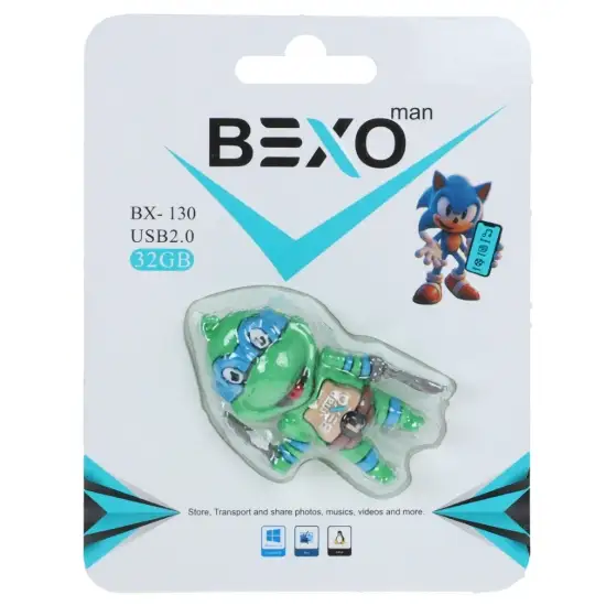 تصویر فلش مموری بکسو مدل  BX-130 USB2.0 ظرفیت 32 گیگابایت عروسکی