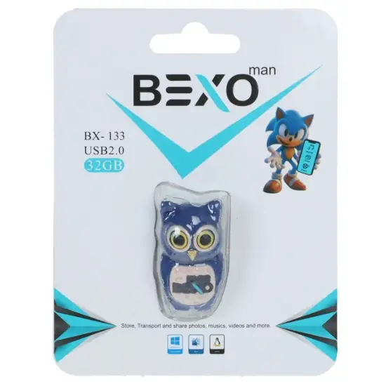 تصویر فلش مموری بکسو مدل  BX-133 USB2.0 ظرفیت 32 گیگابایت عروسکی