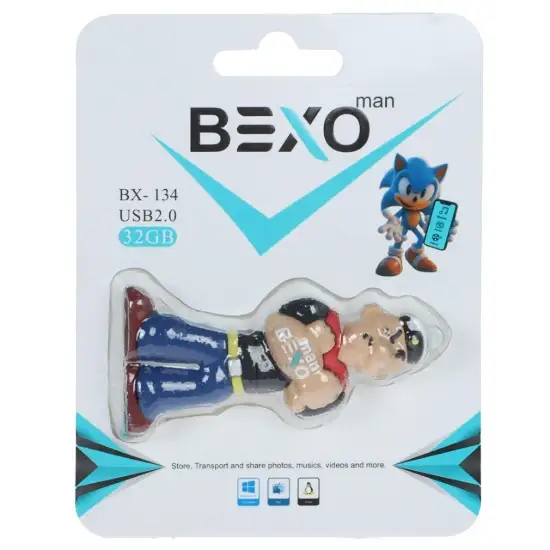 تصویر فلش مموری بکسو مدل  BX-134 USB2.0 ظرفیت 32 گیگابایت عروسکی