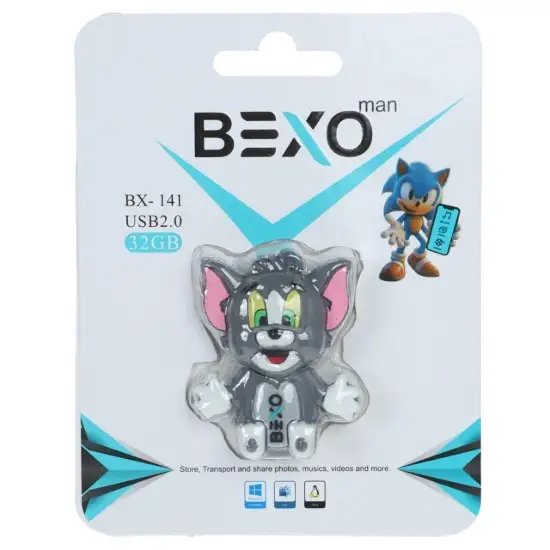 تصویر فلش مموری بکسو مدل  BX-141 USB2.0 ظرفیت 32 گیگابایت عروسکی