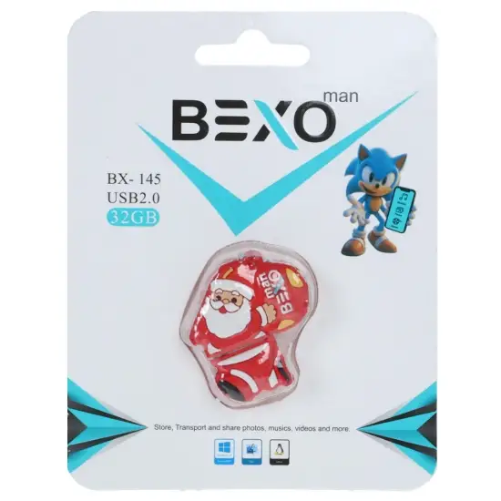 تصویر فلش مموری بکسو مدل  BX-145 USB2.0 ظرفیت 32 گیگابایت عروسکی
