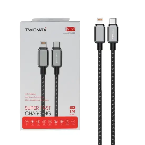تصویر کابل تبدیل لایتنینگ به USB-C تویین مکس مدل M-23