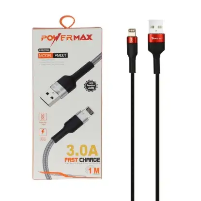 نمایش جزئیات کابل تبدیل USB به لایتنینگ پاورمکس مدل PM001
