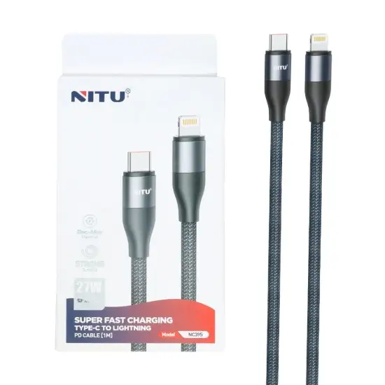 تصویر کابل تبدیل USB-C به لایتنینگ نیتو مدل NC395