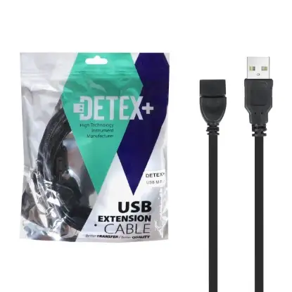 نمایش جزئیات کابل افزایش طول USB دتکس پلاس طول 5 متر