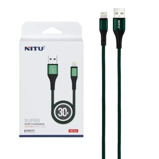 تصویر کابل شارژ پاوربانک USB به لایتنینگ نیتو مدل NC34