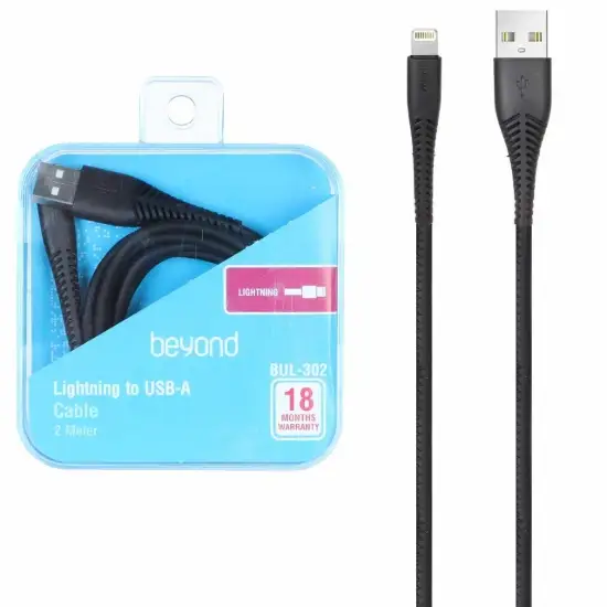 تصویر کابل تبدیل USB به لایتنینگ بیاند مدل BUL-302 به طول 2 متر