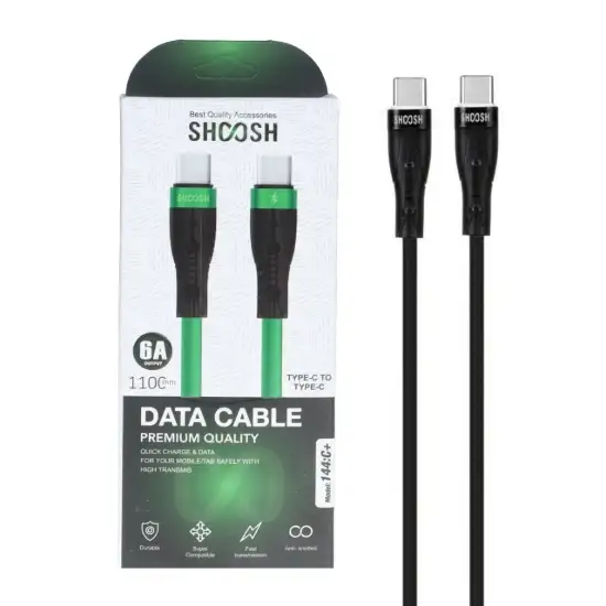 تصویر کابل تبدیل USB-C به USB-C مدل +144C به طول 1.1 متر
