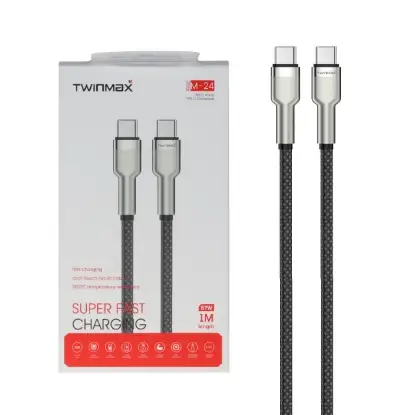 نمایش جزئیات کابل تبدیل USB-C به USB-C تویین مکس مدل M-24
