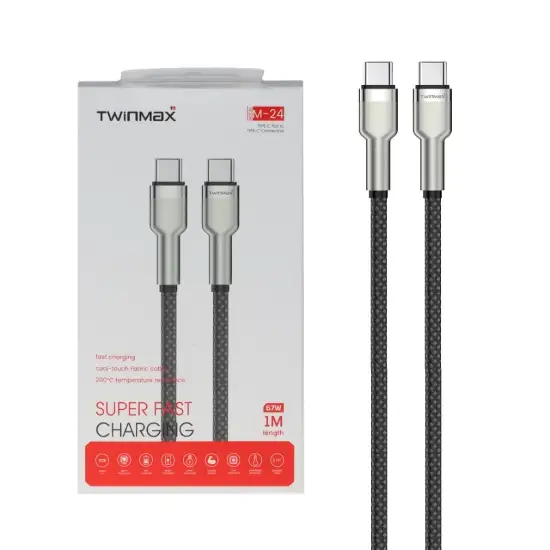 تصویر کابل تبدیل USB-C به USB-C تویین مکس مدل M-24