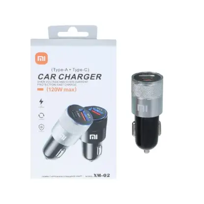 نمایش جزئیات شارژر فندکی 120 وات دو پورت مدل XM-02