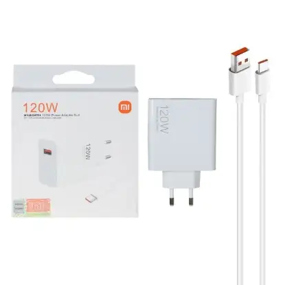 نمایش جزئیات شارژر دیواری 120 وات تک پورت شیائومی مدل MDY-11-EZ همراه کابل شارژ USB-C