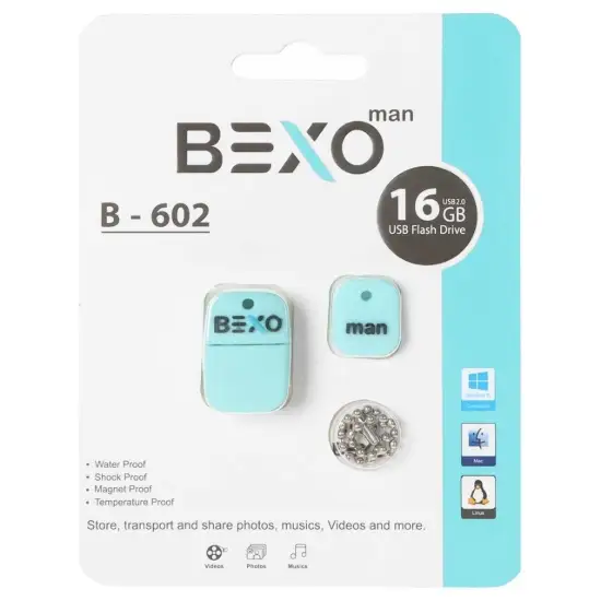 تصویر فلش مموری بکسو مدل B-602 USB2.0 ظرفیت 16 گیگابایت