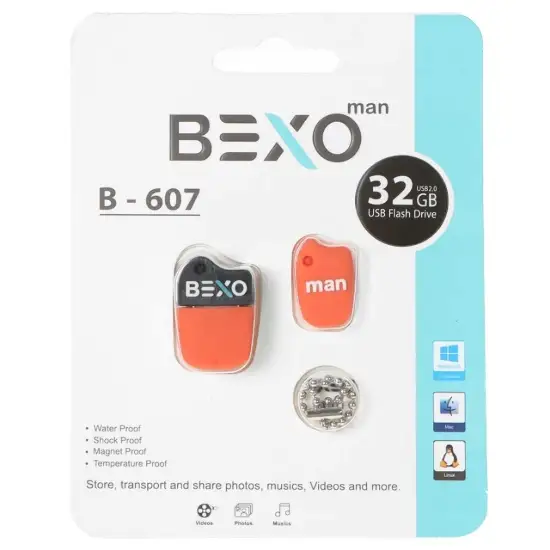 تصویر فلش مموری بکسو مدل B-607 USB2.0 ظرفیت 32 گیگابایت