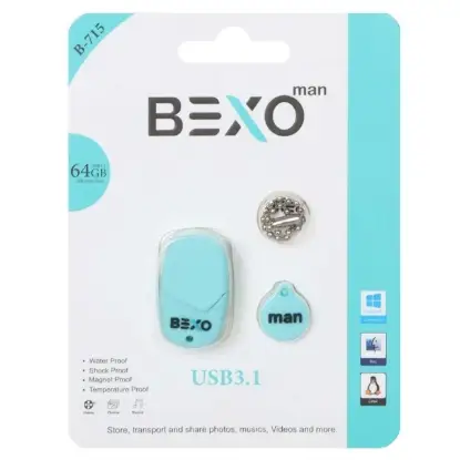 نمایش جزئیات فلش مموری بکسو مدل B-715 USB3.1 ظرفیت 64 گیگابایت